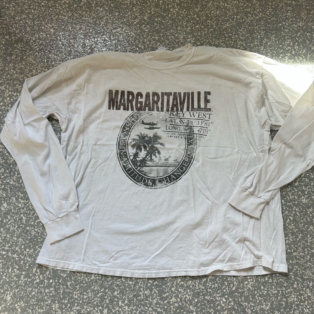 Vintage Margaritaville White Long Sleeve Shirt